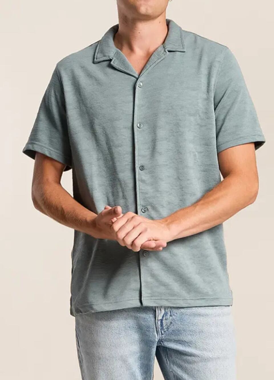 New Buckle Nova Industries Textured Button Down Collegiate Shirt Size Large